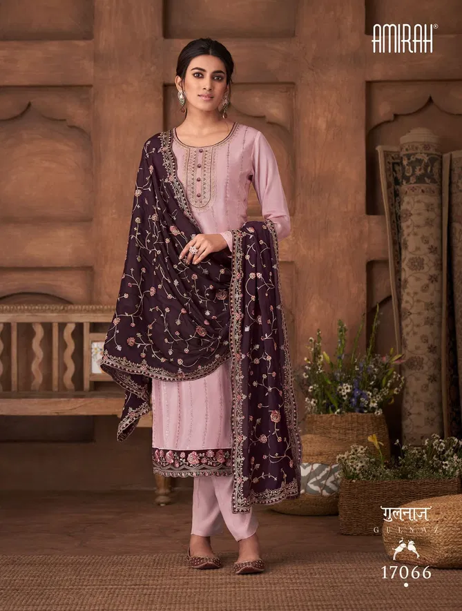 Amirah Gulnaz Vol 2 Chinnon Silk Designer Salwar Kameez Catalog